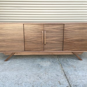 72&quot; Bespoke Statement Credenza - 4 Doors, No Drawers - Walnut