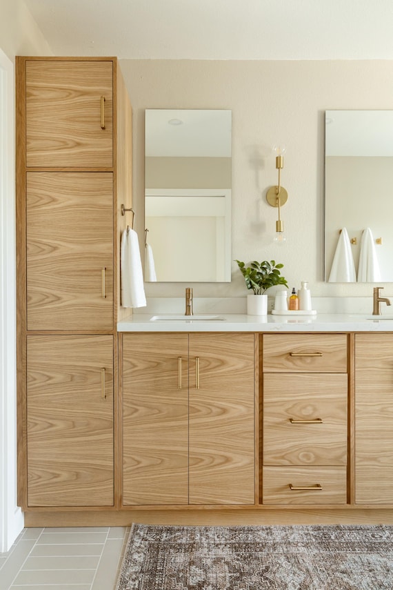 Bespoke bathroom cabinets near me discount