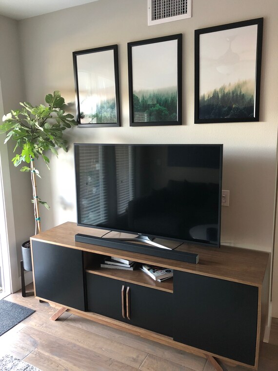 New Hand Built Mid Century Style Tv Stand Buffet Credenza Hand Built Mid Century Style Tv Stand