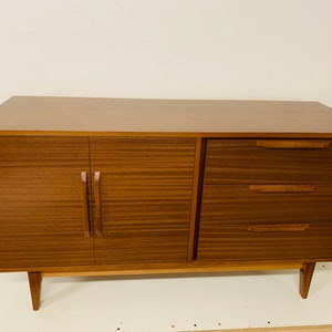 52 Mid Century Bathroom Vanity Cabinet Left Offset Single Sink, 2 Doors, 3 Drawers Customize to Your Unique Style image 4