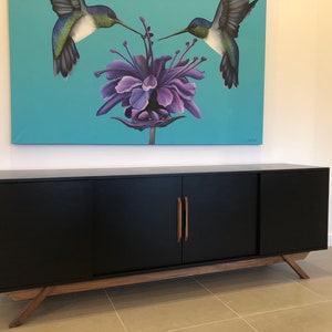 72" Mid Century TV Console/ Credenza Cabinet - 4 Doors, No Drawers - Customize to Your Unique Style