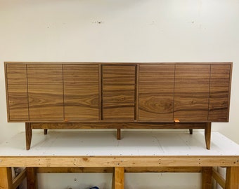 NEW Hand Built Mid Century Style 81" Buffet / Credenza / TV Stand / Dresser / Bathroom Vanity Cabinet ~ Free Shipping!
