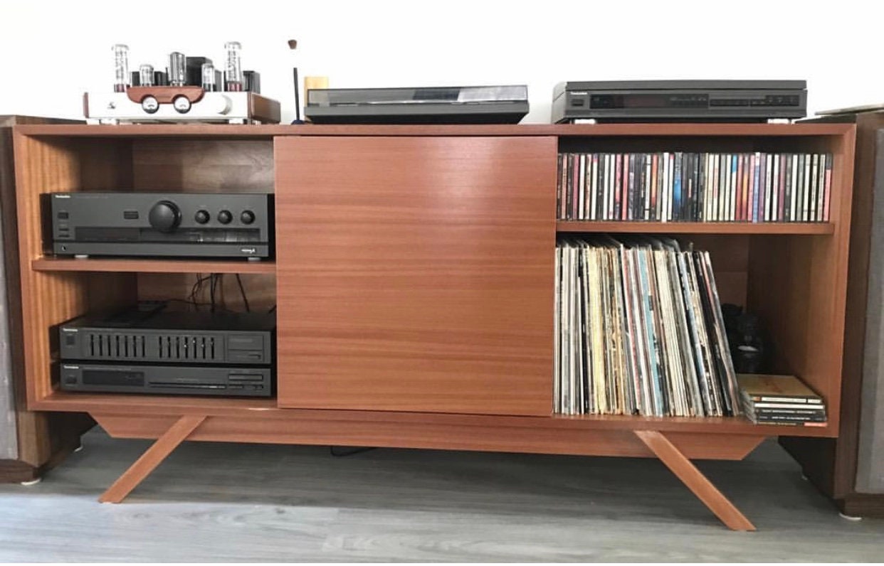 NEW Hand Built Mid Century Style TV Stand / Record / Etsy