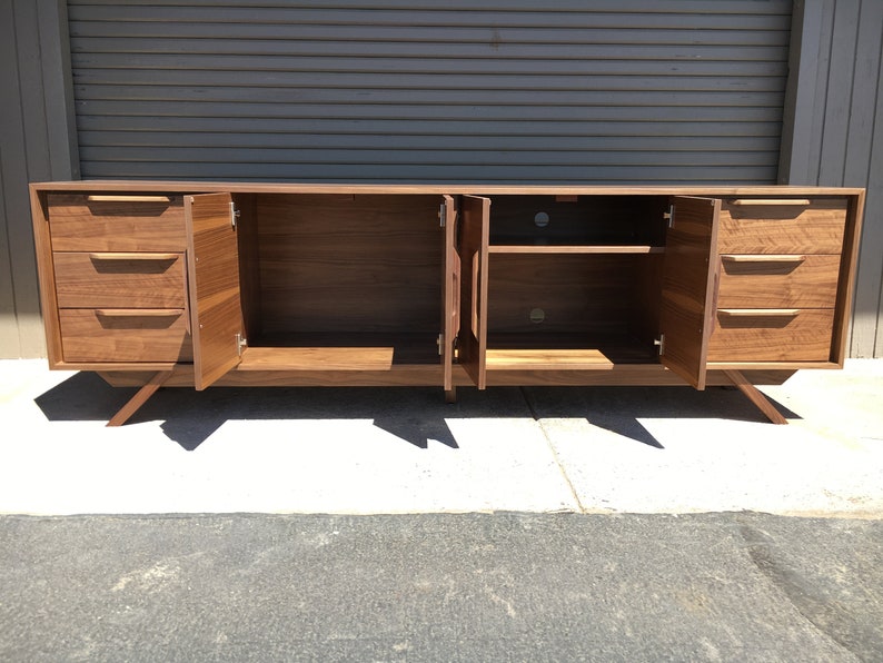 96 Mid Century Custom Sideboard/ Credenza 4 Doors, 6 Drawers Customize to Your Unique Style Bild 4