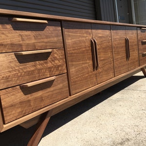 96 Mid Century Custom Sideboard/ Credenza 4 Doors, 6 Drawers Customize to Your Unique Style Bild 3