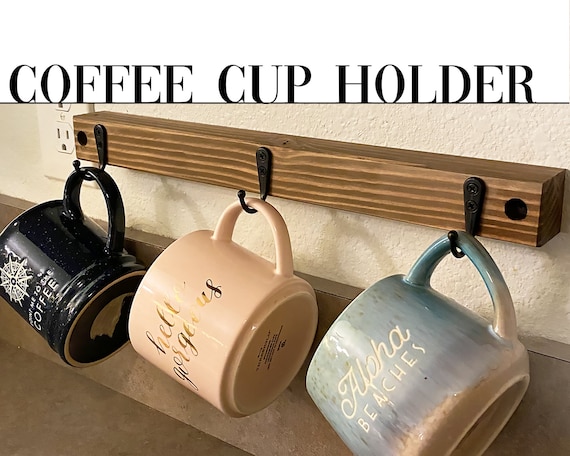 Coffee Decor Kitchen Wall Decor Coffee Bar Mug Cup Rack Holder