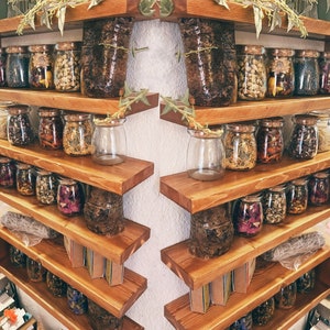 Apothecary Branch Shelf / Apothecary Cabinet for Jars / Antique Box Style / Cottage Core / Floating Shelves Shelf / Plant & Essential Oil