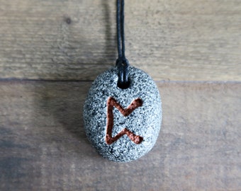 Necklace with pendant: Perthro (Icelandic runes, magical staves, Ásatrú, vikings, amulet)