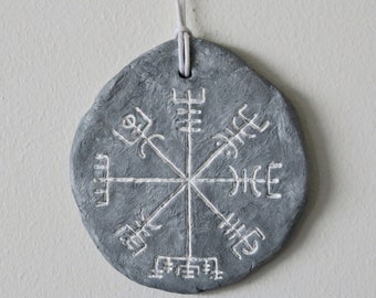 Galdrastafur wall plaque; Vegvísir (Icelandic runes, magical staves, Ásatrú, vikings)