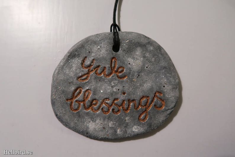 SALE YULE BLESSINGS glitter wall plaque image 1