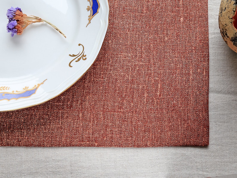 Metallic Gold Coated Linen Placemats Festive Linen Placemats Etsy