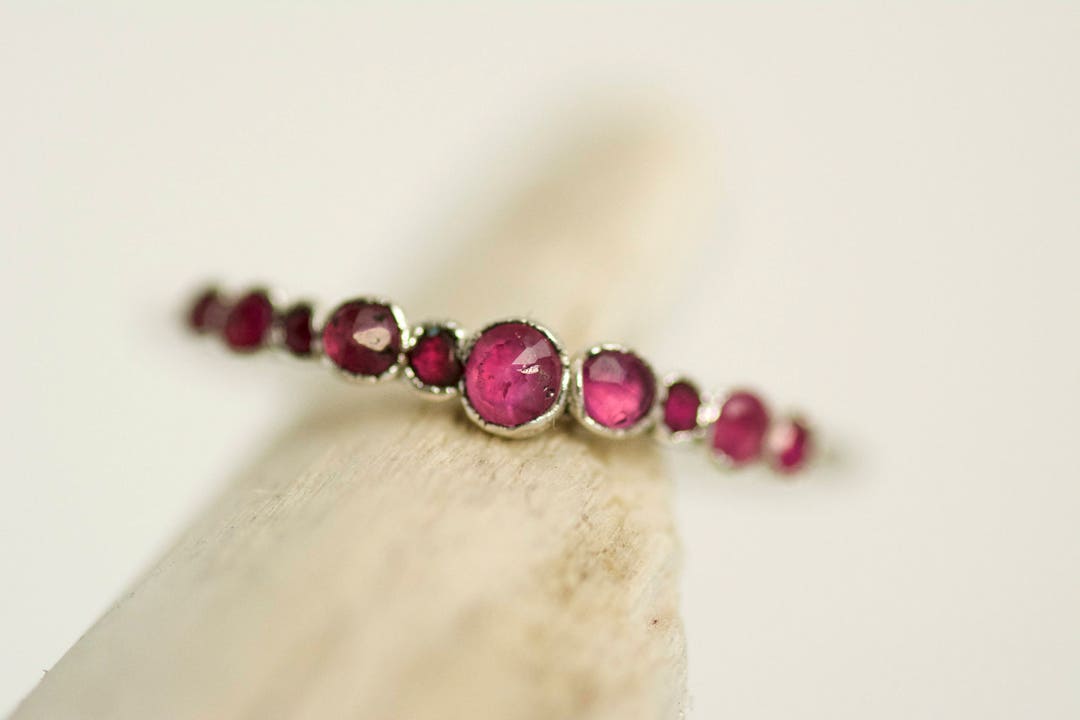 999 Pure Fine Silver Natural Ruby Ring.ruby Ring.silver Ruby - Etsy