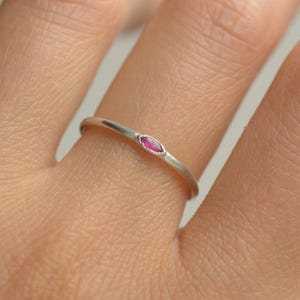 Natural Ruby Ring Marquise Shape Ruby Ring Hot Pink Crystal Engagement Ring Dainty Ruby Promise Ring Hot Pink Wedding Band Ruby Jewellery