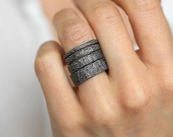 999 Pure Fine Silver Rustic Organic Hammered Men's Wedding Band. Ring Men's Wedding Band Silver Barrel Ring Electroformed Silver Ring