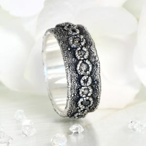Diamond Eternity Ring Salt And Pepper Diamond Wedding Band Wide Diamond Ring Black Diamond Eternity Ring Rustic Urban Wedding Ring