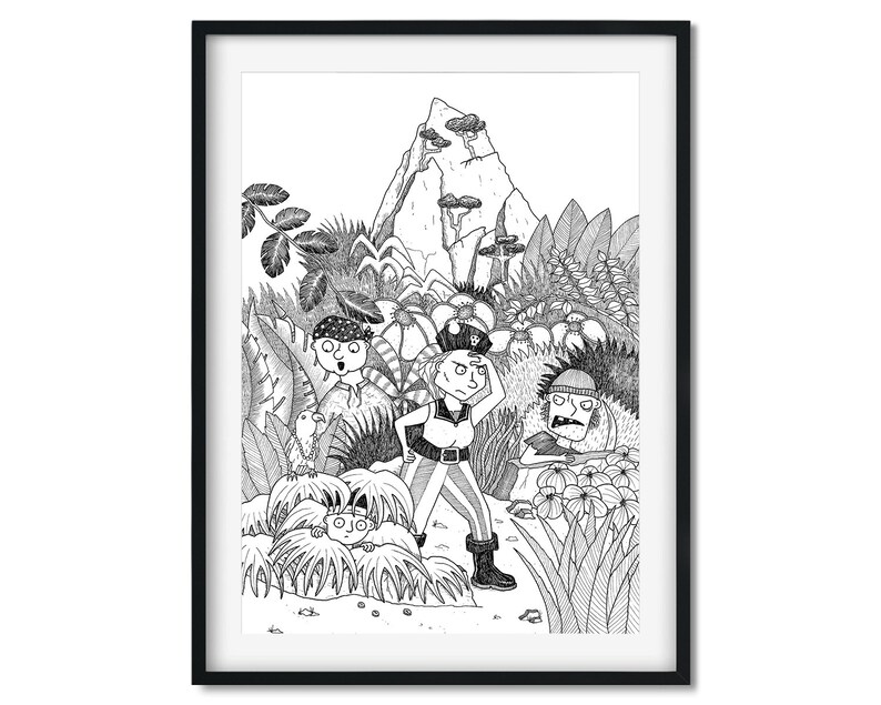 Impresion Pirata Blanco Y Negro Arte De La Pared De Los Etsy