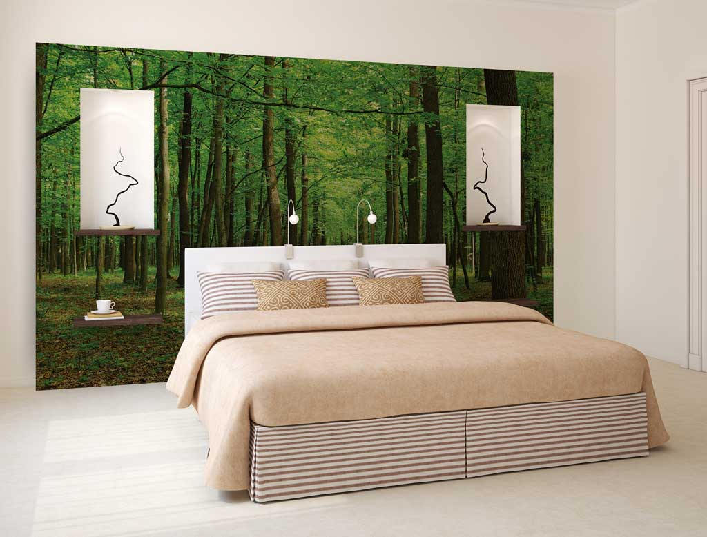 Wall Mural Woods Trees Wall Mural Wallpaper Forest Woods Etsy