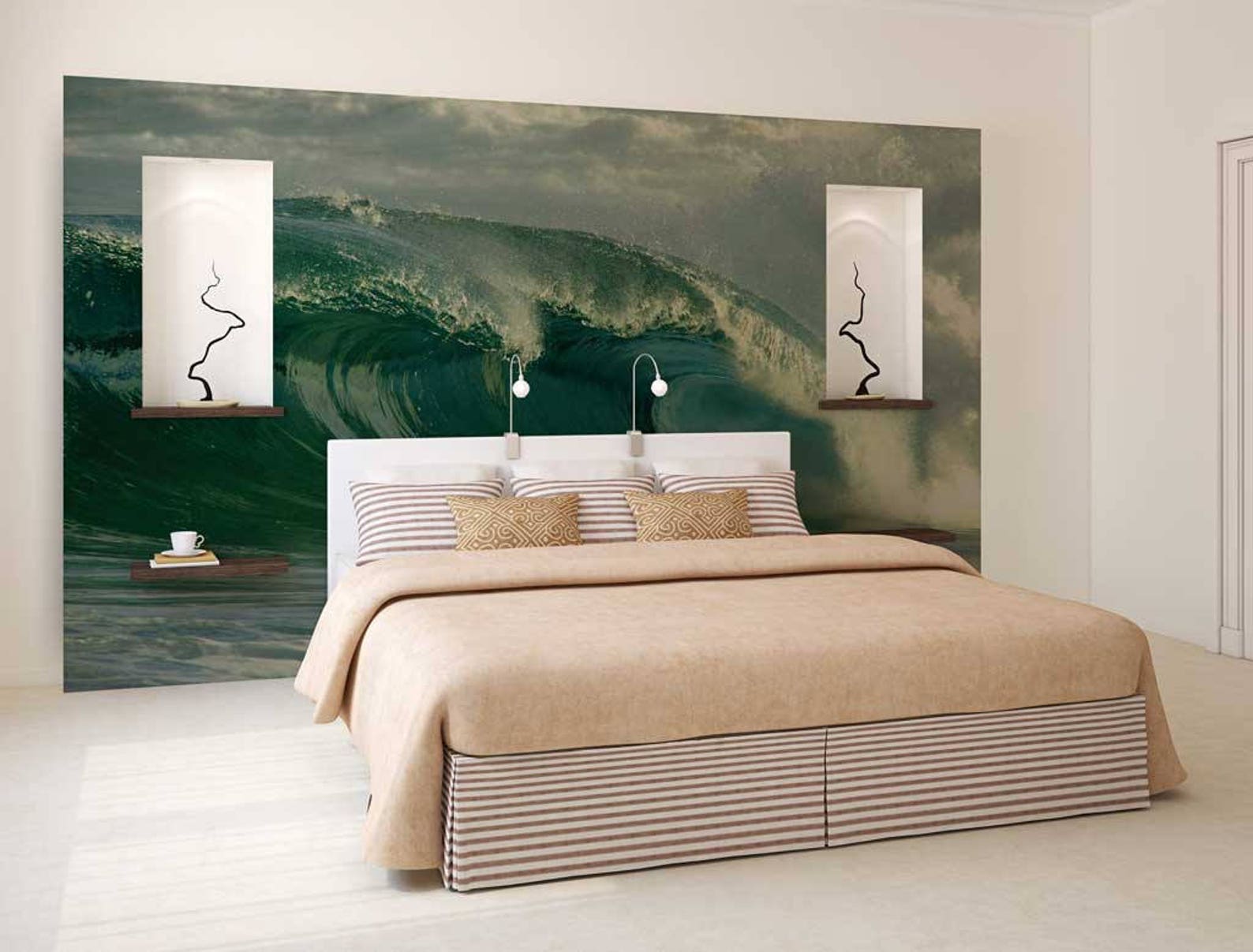 Wall Mural Wave Wall Mural Exotic Wall Mural Tropical Wave Etsy