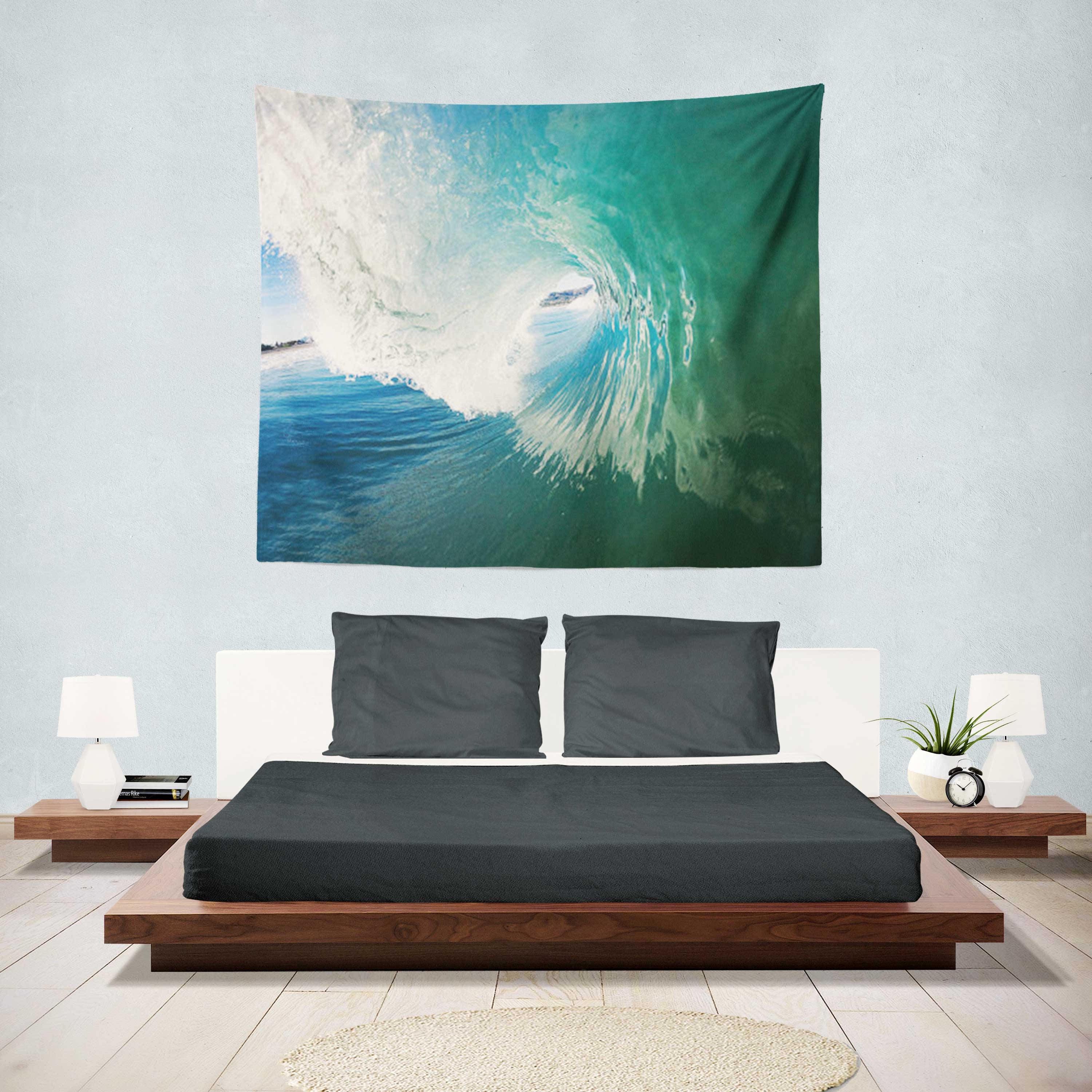 Ocean Wave Wall Mural Wave Wallpaper Waves Wall Hanging Etsy