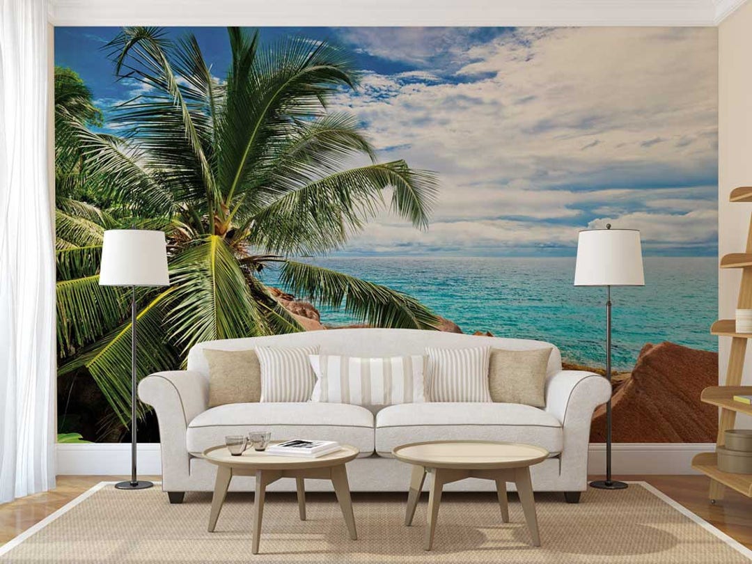 Wall Mural Palms Tropical Wall Sheet LEAFS WALL COVERING - Etsy