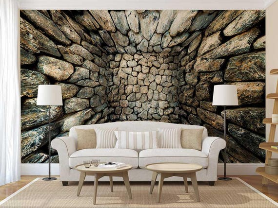 Over het algemeen lening Luxe Muur muurschildering stenen stenen muur sticker 3D-muur | Etsy