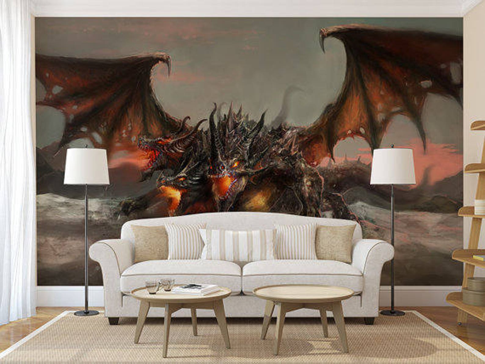 Dragon Tapestry Wall Hanging Dragon Tapestry Bedroom Dragon Etsy