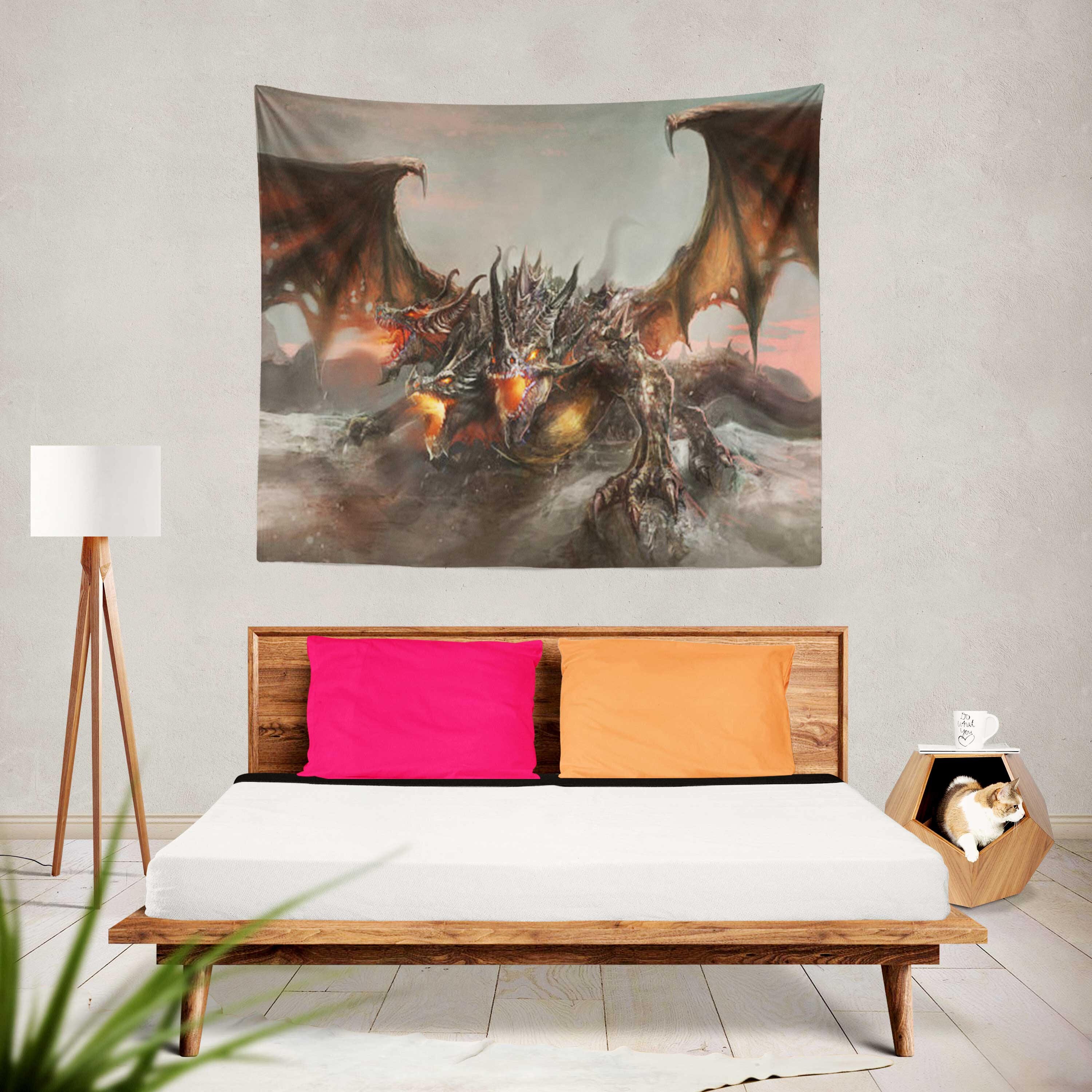 Dragon Tapestry Wall Hanging Dragon Tapestry Bedroom Dragon Etsy