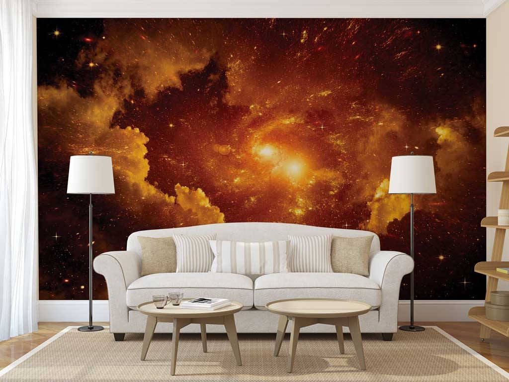 Wall Mural Of The Galaxy Wall Mural Space Wall Mural Galaxy Etsy