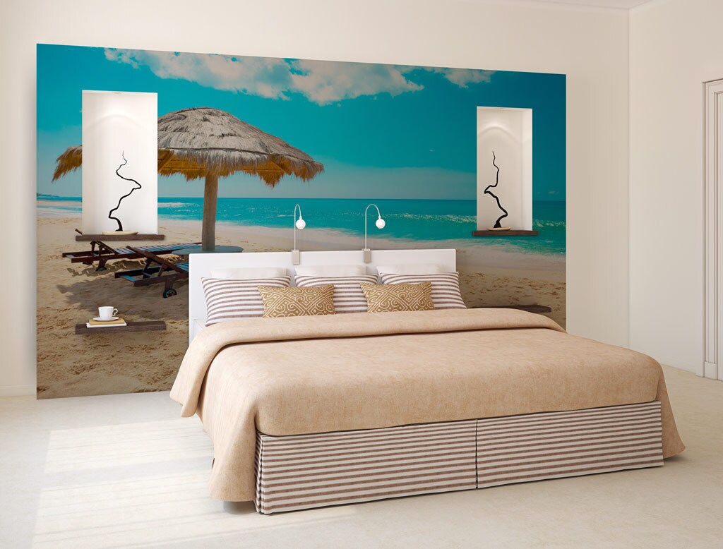 Beach Paradise MURAL Self Adhesive Wallpaper Mural Peel and Etsy