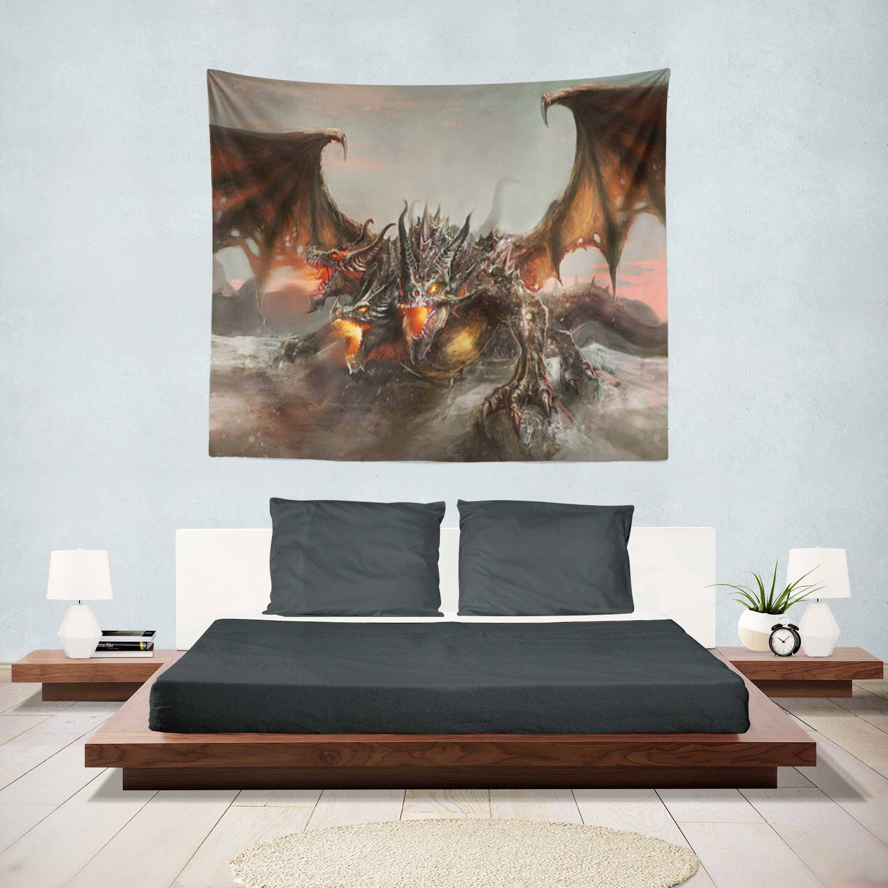 Dragon Tapestry Wall Hanging Dragon Tapestry Bedroom Dragon Etsy