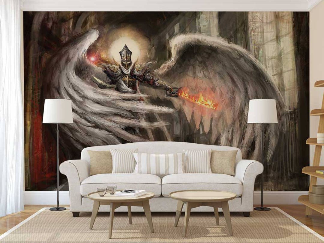 Wall Mural Fantasy Warrior Wall Mural Wallpaper Fantasy - Etsy