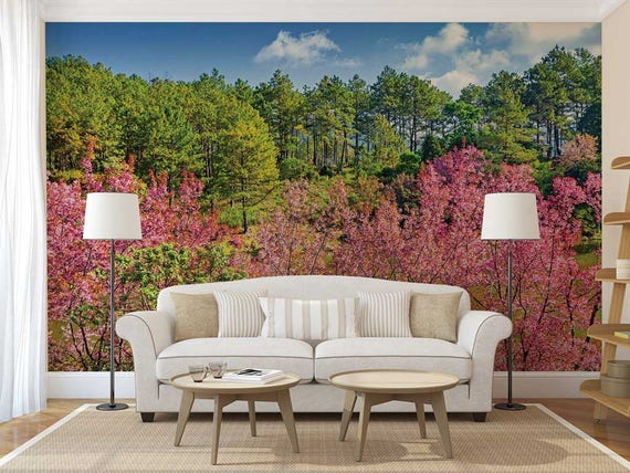 wall mural decal forest