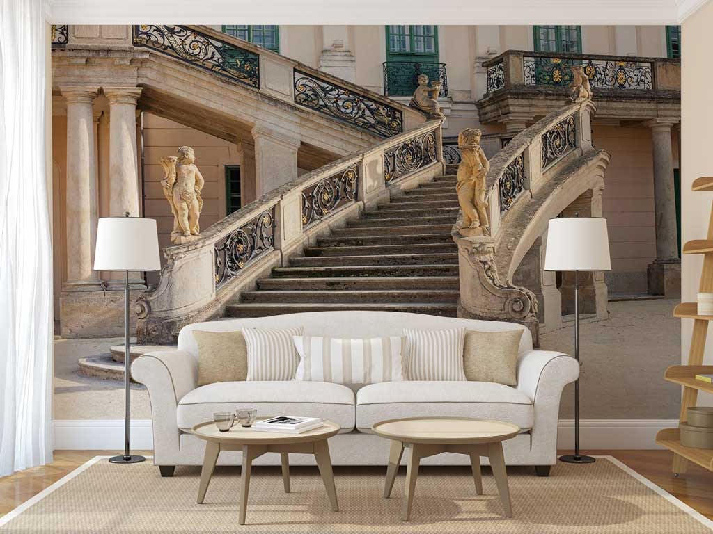 Wall Mural Stairs In Paris Wallpaper Decal With