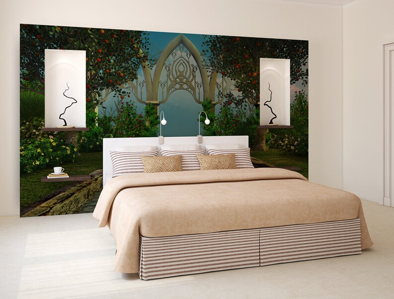 wallpaper photo mural Princess garden WALL MURAL self adhesive peel /& stick large mural