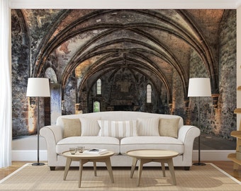 Arcs WALL MURAL, self adhesive peel and stick 3D photo realistic mural, wallpaper, sticker