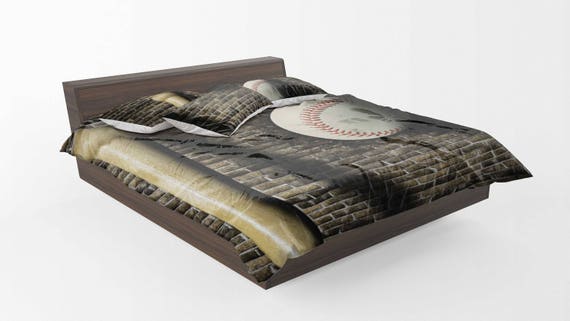 Baseball Bedding Baseball Duvet Cover Bricks Duvet Cover Etsy