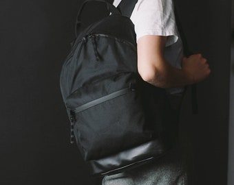 Canvas Backpack Black Backpack College Backpack Campus - Etsy