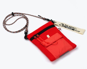 Fjørd mini. red, POLARTEC®, Crossbody pocket, Sling Bag, Shoulder bag, Skateboarding bag, fanny pack, Sling pack, Shoulder pack