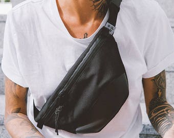 Shibuya. black, Hip Bag, Black Hip Bag, Black Fanny Pack, Black Waist bag, Fanny pack, waist bag, Festival fanny pack, Waist bag women