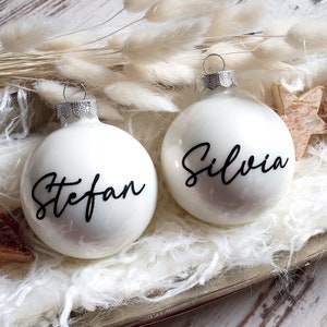 Personalized Christmas tree ball / Christmas ball with name or desired text - made of glass - Ø 6 cm - gift idea for Christmas