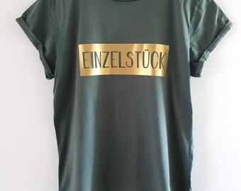 Statement women's t-shirt *single piece* gold - vegan - made from sustainable organic cotton and fair production - loose fit