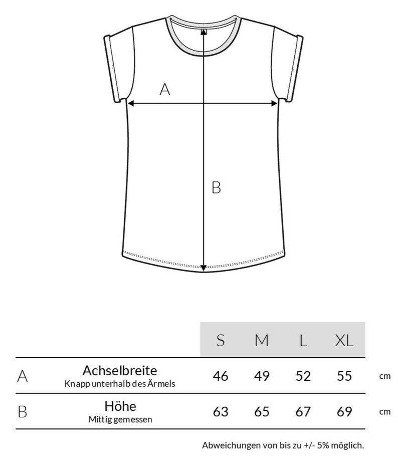 Może przedstawiać: Tabela rozmiar&oacute;w dla koszulki z wymiarami w centymetrach dla szerokości w ramionach i długości od g&oacute;rnej części ramienia do dolnej krawędzi. Rozmiary obejmują S, M, L i XL.