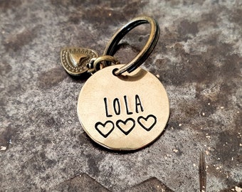 Metal stamp *Stamp* Hearts - Ø 20 mm - hand stamped - available in silver, rose gold, gold or bronze