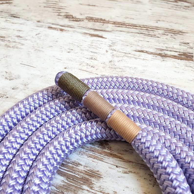 Lead rope for horses Hipster Sweet Lavender made of rope panic hook or bolt carabiner details available in silver, gold or rose gold image 4