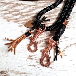 Mobile phone rope Hipster Blackbird color black adjustable phone chain details in bronze, gold, rose gold or silver image 6