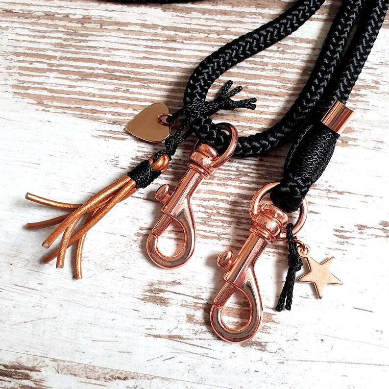 Mobile phone rope Hipster Blackbird color black adjustable phone chain details in bronze, gold, rose gold or silver image 6