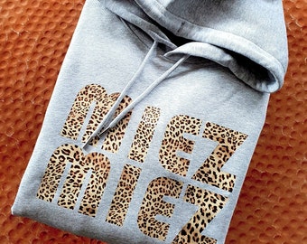 Statement Hoodie Unisex *Miez Miez* Leoprint - vegan sweater from sustainable production