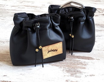 Stirrup protectors *Socks* Blackbird - imitation nappa leather black - inner fabric waterproof and washable - customizable