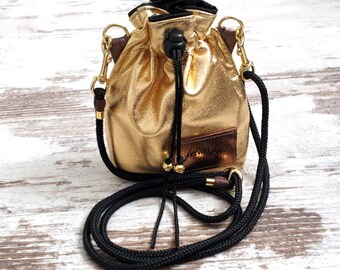 Lining bag *Yammi* Goldfever - shiny nappa leather - inner fabric waterproof - details selectable in bronze, gold, rose gold or silver