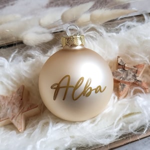 Personalized Christmas tree ball / Christmas ball with name or desired text - made of glass - Ø 6 cm - gift idea for Christmas